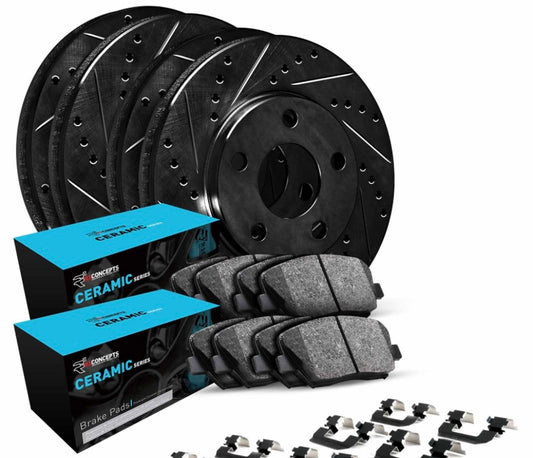 1997-2004 C5 Chevrolet Corvette Drilled/Slotted Black Brake Kit